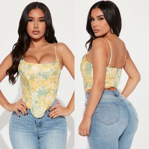 Fashion Nova Bring Me Flowers Corset Top